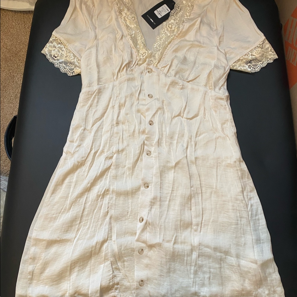 Satin laced dress